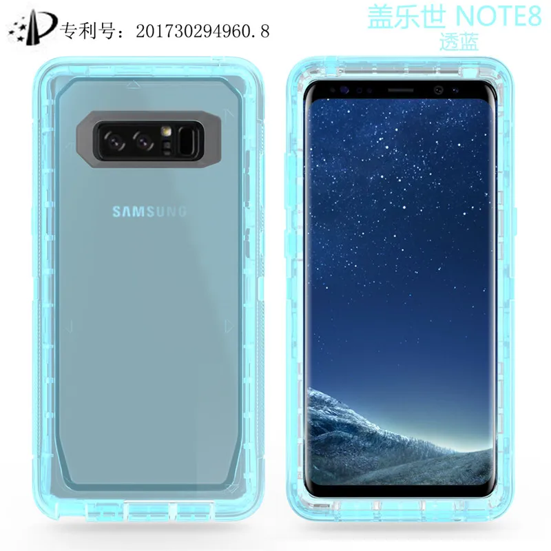 

Front&Back 360 Protective Clear Cover For Samsung s7edge s8 s9 s10 Plus s10lite note8 note9 Crystal Cover Shell Mobile Phone Bag