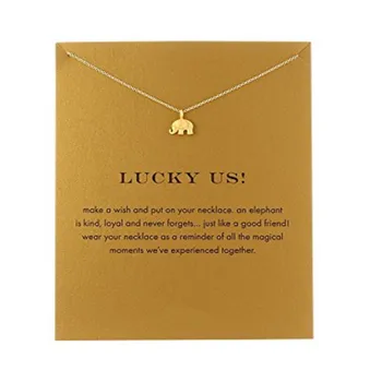 

12pcs Womens Lucky Us Elephant Reminder Necklace