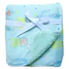 Baby Blanket Coral Fleece Cartoon Double Layer Receiving Swaddle Envelope Stroller Wrap For Bebe Bedding Blankets Set 3