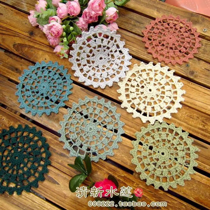 5 рис./Лот Хлопок Вязание крючком кружева doilies для домашнего декора Кружевная салфетка салфетки как посуда Коврики для кухни