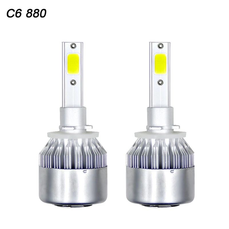 VicTsing 2pc C6 LED Car Headlights H1 H4 H7 H8H9H11 H109005HB3 9004HB1 9008 9007 H27 HB4 LED Headlight Light Bulb 72W 6000K (8)