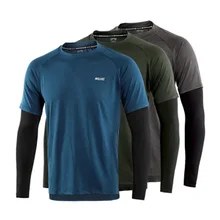 ARSUXEO спортивная рубашка для бега с длинными рукавами для мужчин быстросохнущие футболки эластичные Компрессионные спортивные Одежда Фитнес Топ Рашгард спортивный свитер