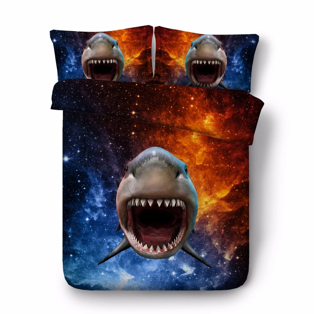 3d Printed Animal Shark Comforter Bedding Sets Single Twin Double Full Queen King Cal King Pink Rainbow Duvet Cover Set 3 4pcs Bedding Sets Aliexpress