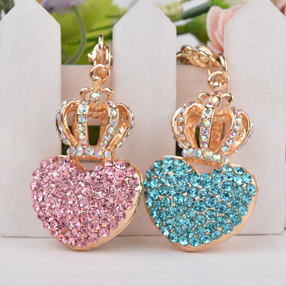 Beautiful design Bling Bling Crystal Crown Heart Lovers Beautiful