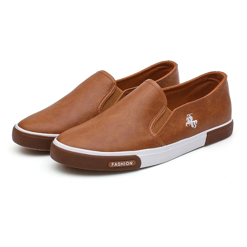 

Men Shoes 2018 Retro Leather Shoes New Slip on Man Loafers Zapatos De Hombre Spring Summer Fashion Business Driving Casual Shoes