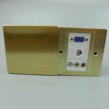 

Floor socket with VGA+3RCA+RJ45 free design (Ground Socket)