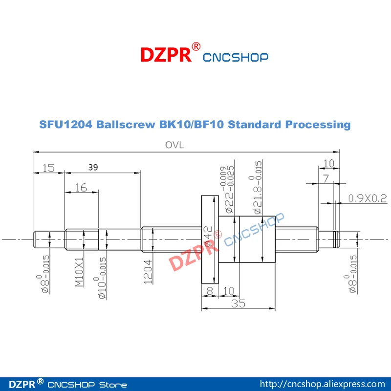 RM1204 диаметр 12 мм шариковый винт SFU1204 длина 200 + шариковая гайка для CNC DIY части|for