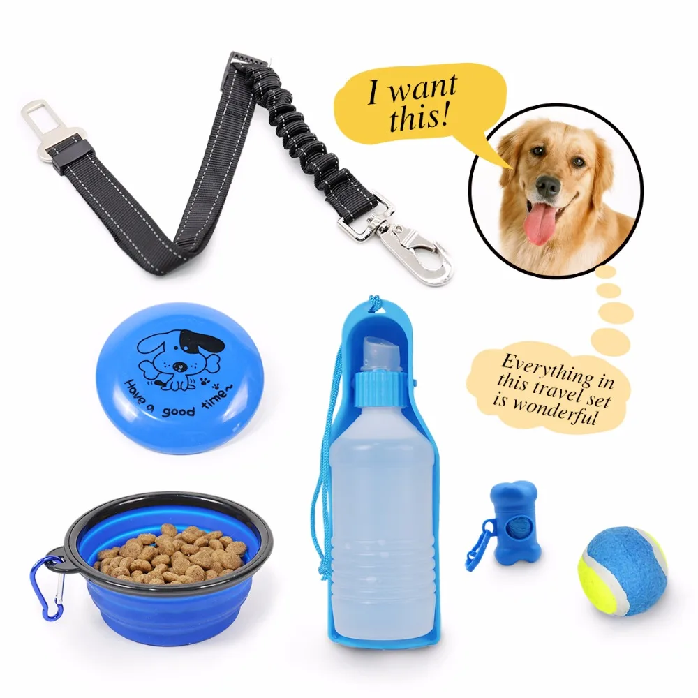 

Free Shipping 6 PCS Multifunction Pet Travel Collapsible Daily Supplies Pet Dog outdoor Interactive toys with light weight