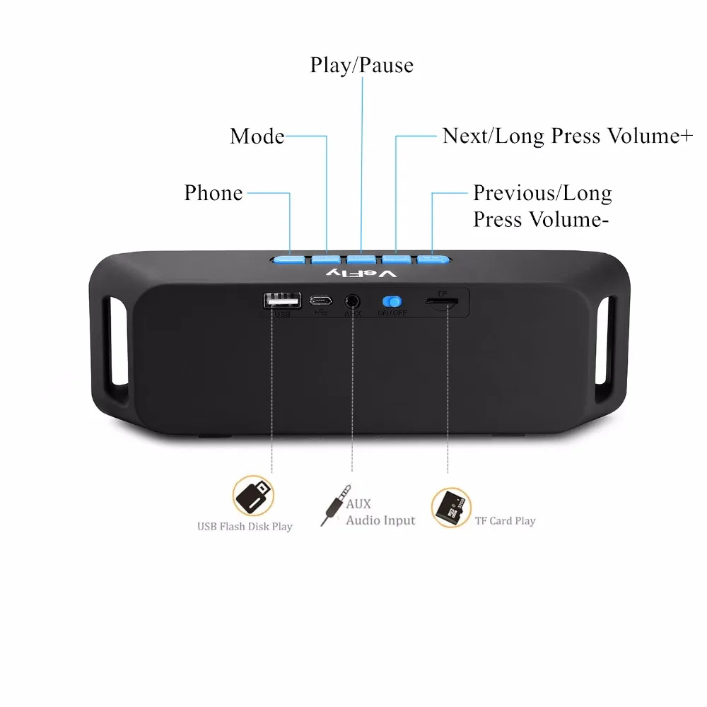Портативный динамик с fm радио soundbox музыкальный плеер сабвуфер телефон bluetooth