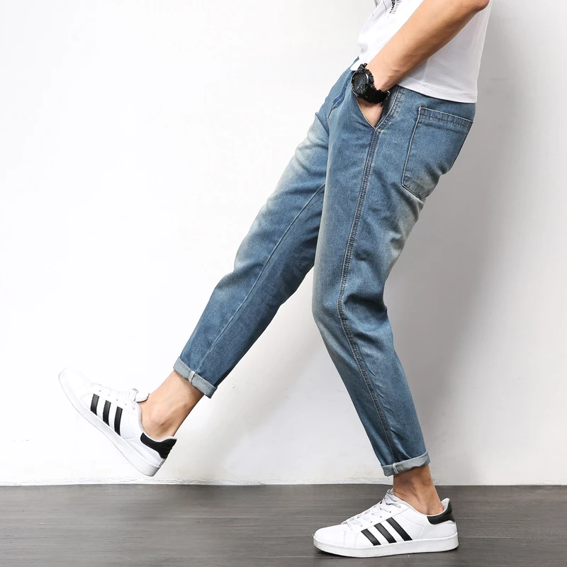 Free Shipping New 2018 Summer Men's Casual Blue Ankle