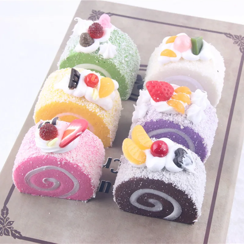 اسفنجي المعطرة السويسري لفة Squishies بطيء ارتفاع لينة ضغط محشوة اسفنجي الاطفال اللعب أحزمة هاتف المحمول هدايا مجموعات