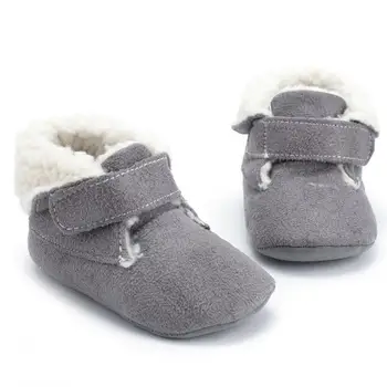 

Baby Martin Boots 2018 New Winter Kid's Snow Boots Girls Fur Plush Ankle Boots Fashion Cotton-padded Shoes