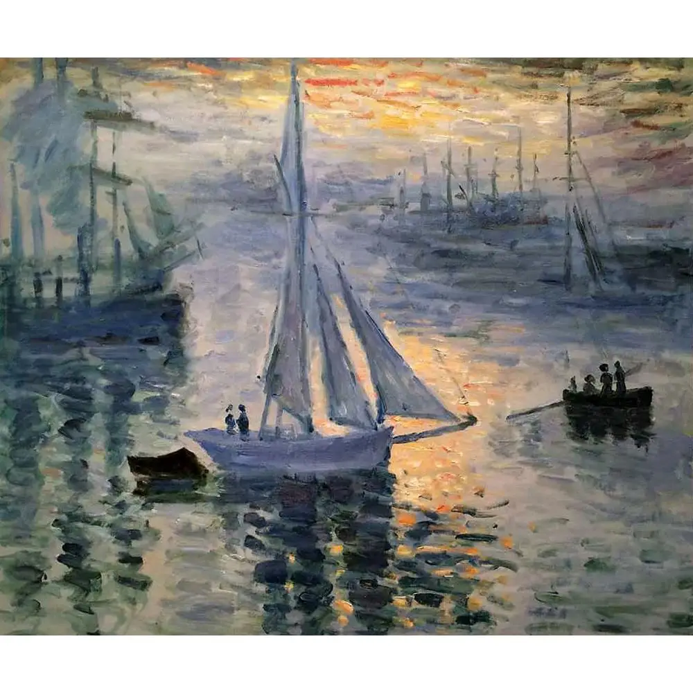 High quality Claude paintings for sale Sunrise, The Sea Canvas
