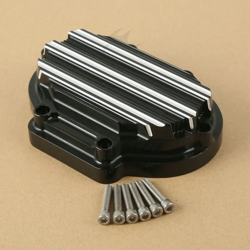 Black Transmission Cable Clutch Cover For Harley Davidson Dyna Softail