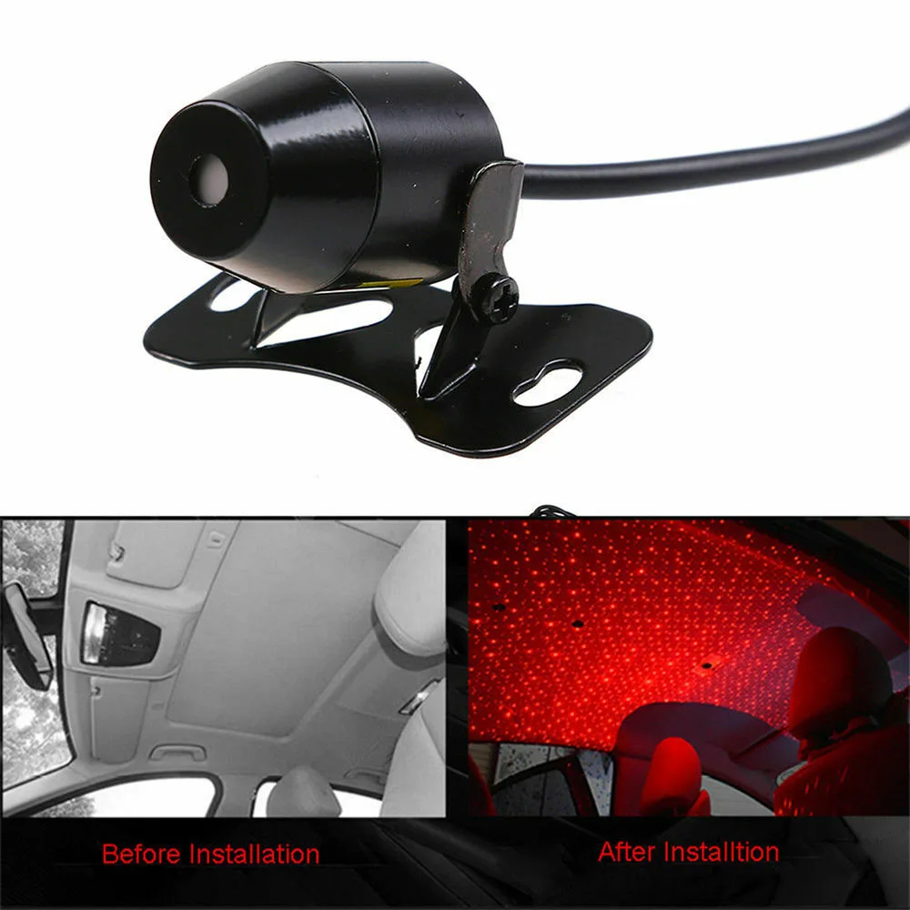 

K7 Projector Star Light Car Interior Atmosphere Meteor Lamp Red LED Light Decor Ceiling USB Red LED Sky Alaxy Meteor Star Light