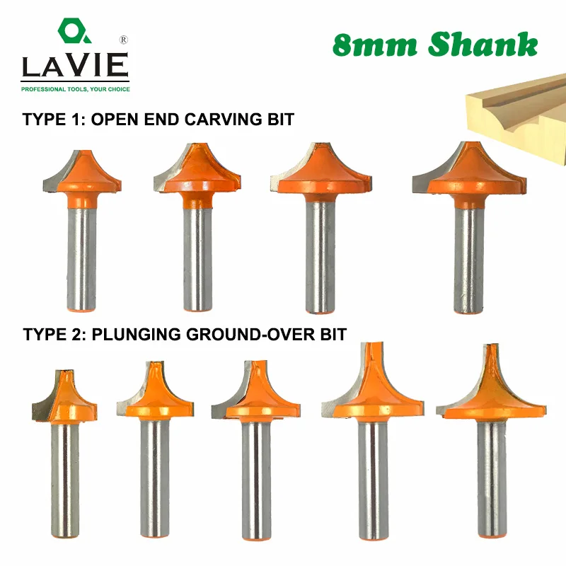 1 шт. 8 мм хвостовик круглый открытый конец резьба маршрутизатор бит погружение круглый над шейкер бит деревообрабатывающие фрезы для дерева 02095