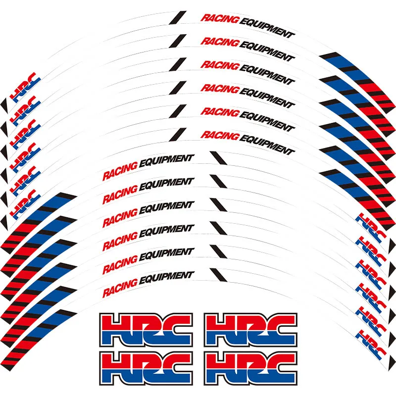 12 X Thick Edge Outer Rim Sticker Stripe Wheel Decals FIT all HONDA REPSOL HRC CBR250RR CBR400RR CBR600RR CBR1000RR - Цвет: 01