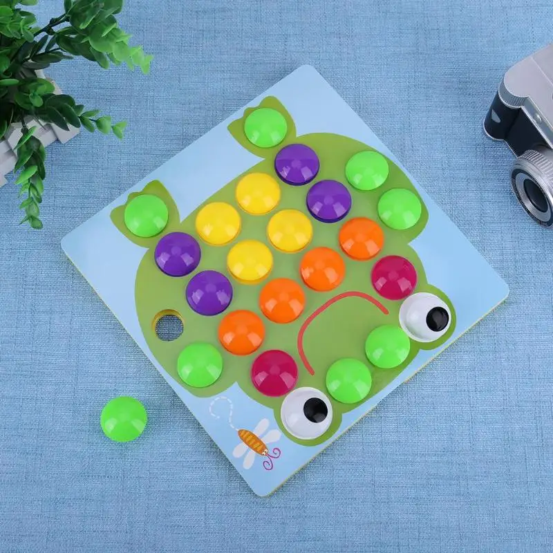 3D Puzzle Montessori Toys Composite Picture Puzzles Creative Mosaic Mushroom Nail Kit Educational Toys Button Art Kids Toy