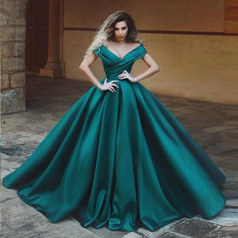 2019 Lange Elegant Uit de Schouder Party Gown Satijn Sexy Prom Dress Sky Blue Hoge Split Plus Size Prom Dresses vestido fiesta 2019 Lange Elegant Uit de Schouder Party Gown Satijn Sexy Prom Dress Sky Blue Hoge Split Plus Size Prom Dresses vestido fiesta