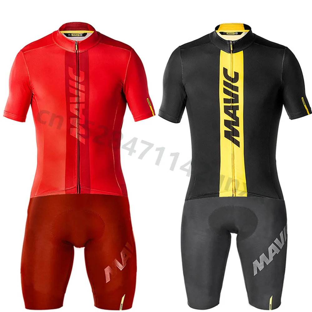 

2019 MAVIC Triathlon Men's Cycling Jersey pro team Skinsuit Jumpsuit Breathable Bicycle jerseys Set Maillot Ropa Ciclismo Hombre