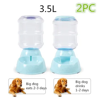 

Pet Automatic Feeder and Automatic Waterer Provide Gravity Drinking Water Food Storage Bottle Bowl Dish Stand Dispenser May30