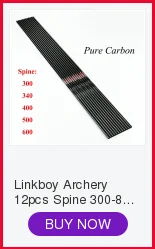 Tiro com Arco Coluna de Carbono Linkboy Setas 300 340 400 500 600 30 32 Polegada Id6.2mm Acessórios Arco Composto Caça 6 - 12 Pçs 3 setas coluna de carbono 300 340 400