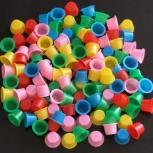 300 шт./пакет татуировки аксессуар цветная Татуировка чернильницы с новым дизайном и средних чернил для татуажа, чашки, оптом и в розницу колпачки для тату-чернил