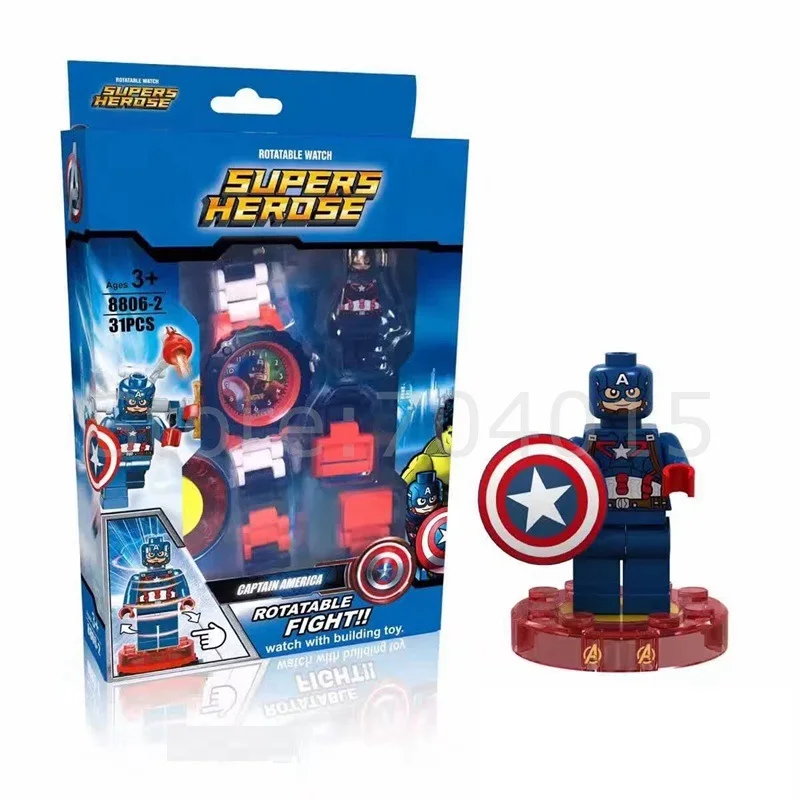 reloj lego capitan america