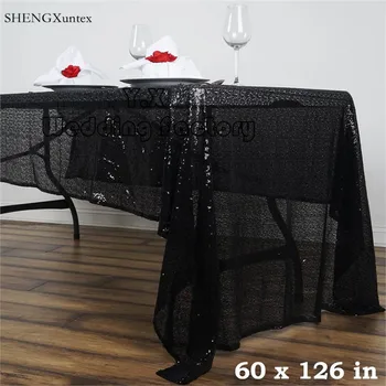 

60"*126" Rectangular Sequin Table Cloth Cheap Wedding Tablecloth