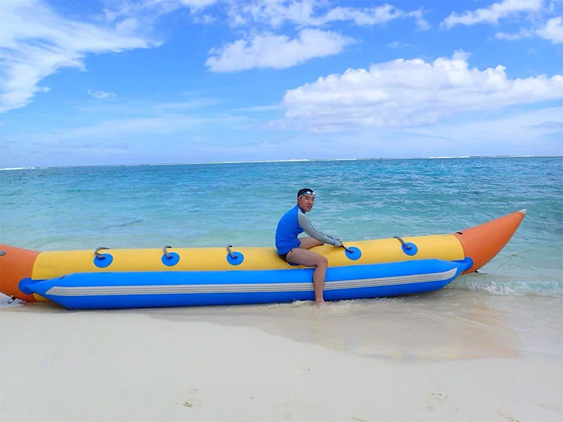 Popular water fun toys inflatable flying banana boat for adults playing (4)