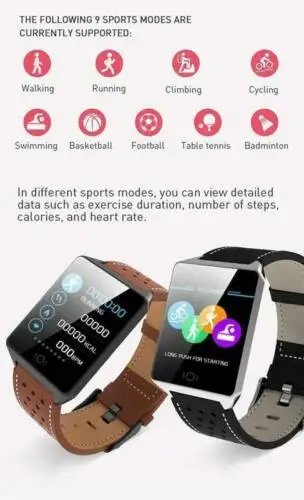 UK New Smart Wristband Heart Rate Blood Pressure Fitness Tracker Hot Smart Chic Watch