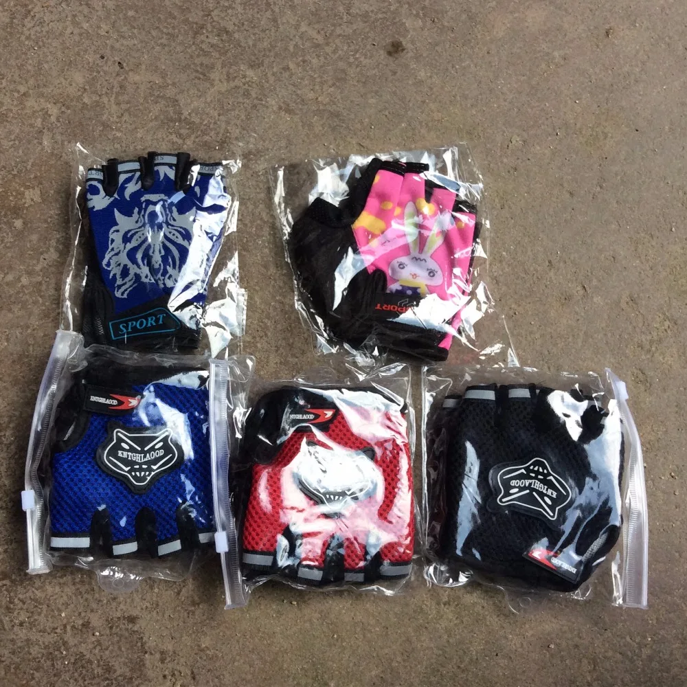 Children Road Bike font b Gloves b font Breathable Riding Half Finger Mountain Bicycle MTB Cycling