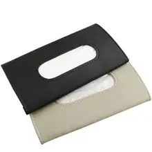 Автомобильный солнцезащитный козырек полиуретановая кожа коробка авто клип держатель бумажные салфетки, аксессуары