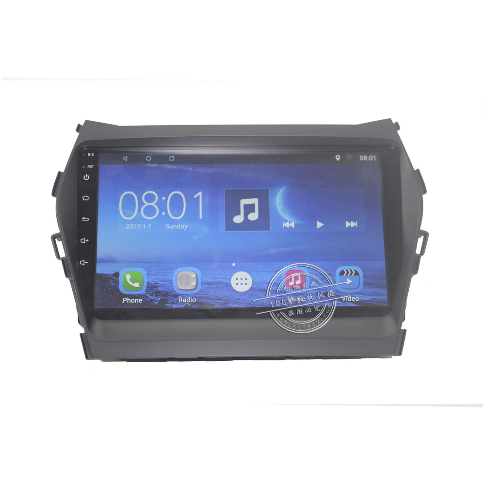 Top HACTIVOL 9" Quad core car radio gps navigation for Hyundai IX45 SANTA FE 2013 android 7.0 car DVD player with 1G RAM 16G ROM 1
