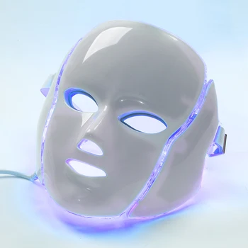 

Facial Mask 7 Colors LED Light PDT Mask With Neck Portable red light face treatment LED facial beauty mask