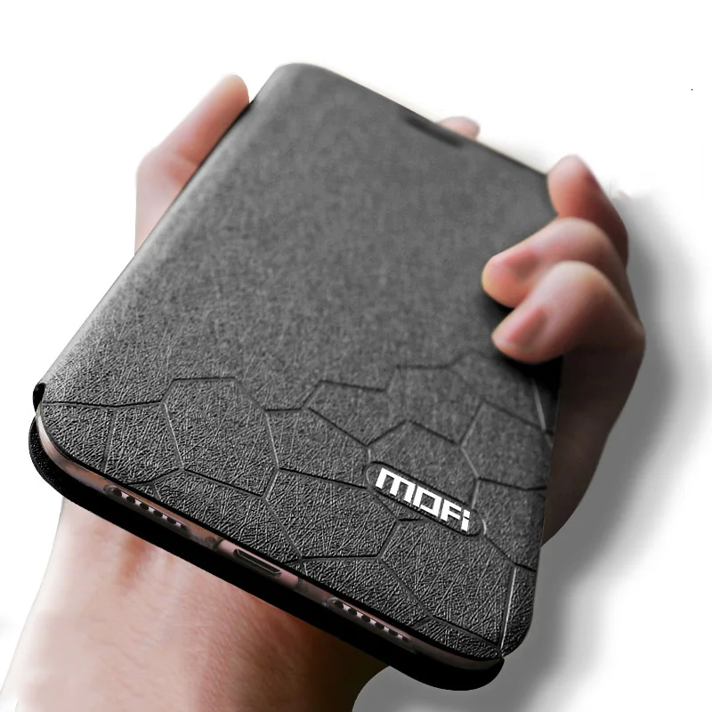 case for xiaomi redmi 5 plus flip case leather stand book PU Mofi luxury soft silicon capa glitter