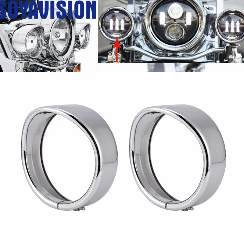 Motorcycle Accessories 4.5" 4 1/2" Led Auxiliary Light Chrome 4.5" Fog