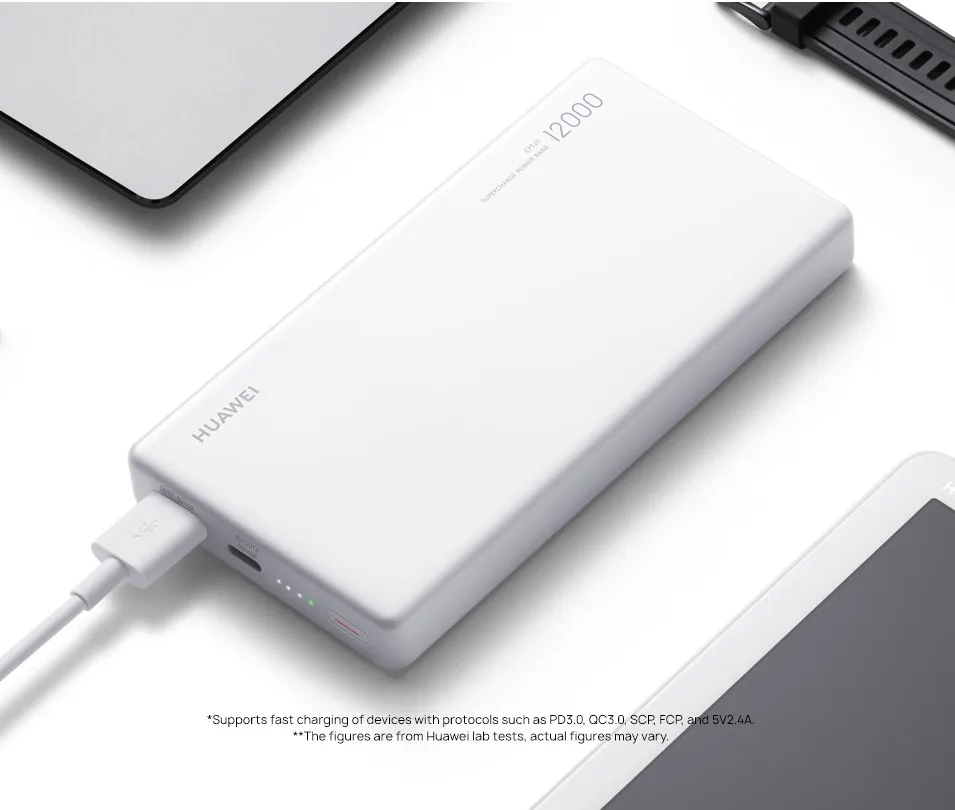 HUAWEI 12000 мАч 40 Вт Supercharge power Bank type-A/type-C выход Зарядка для ноутбука поддержка Универсальная совместимость зарядное устройство