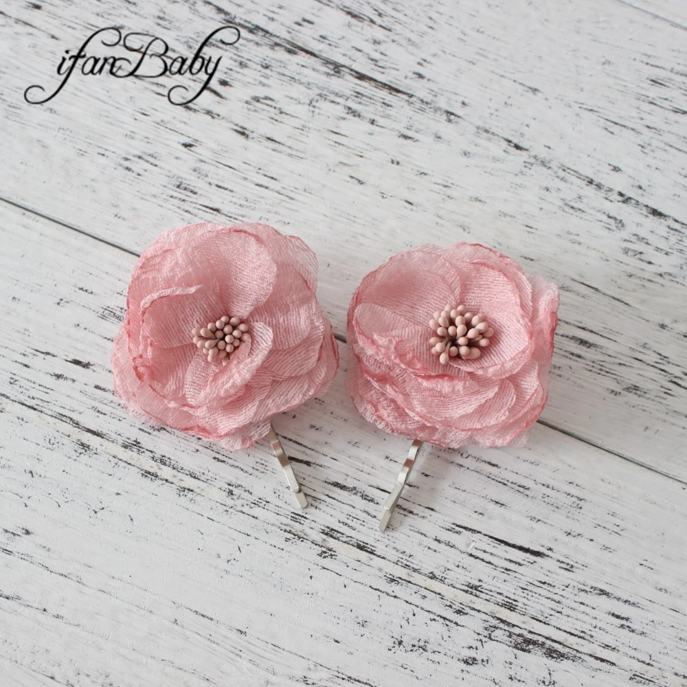 女の子ヘアアクセサリー子供花クリップバーンフラワーヘアグリップ調印フラワーでクリップ Burn Flower Singed Flowersflower With Clip Aliexpress