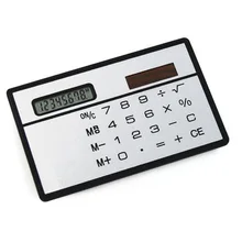 CAA Hot New White Solar Powered Calculator credit card sized Slimline travel Outdoor