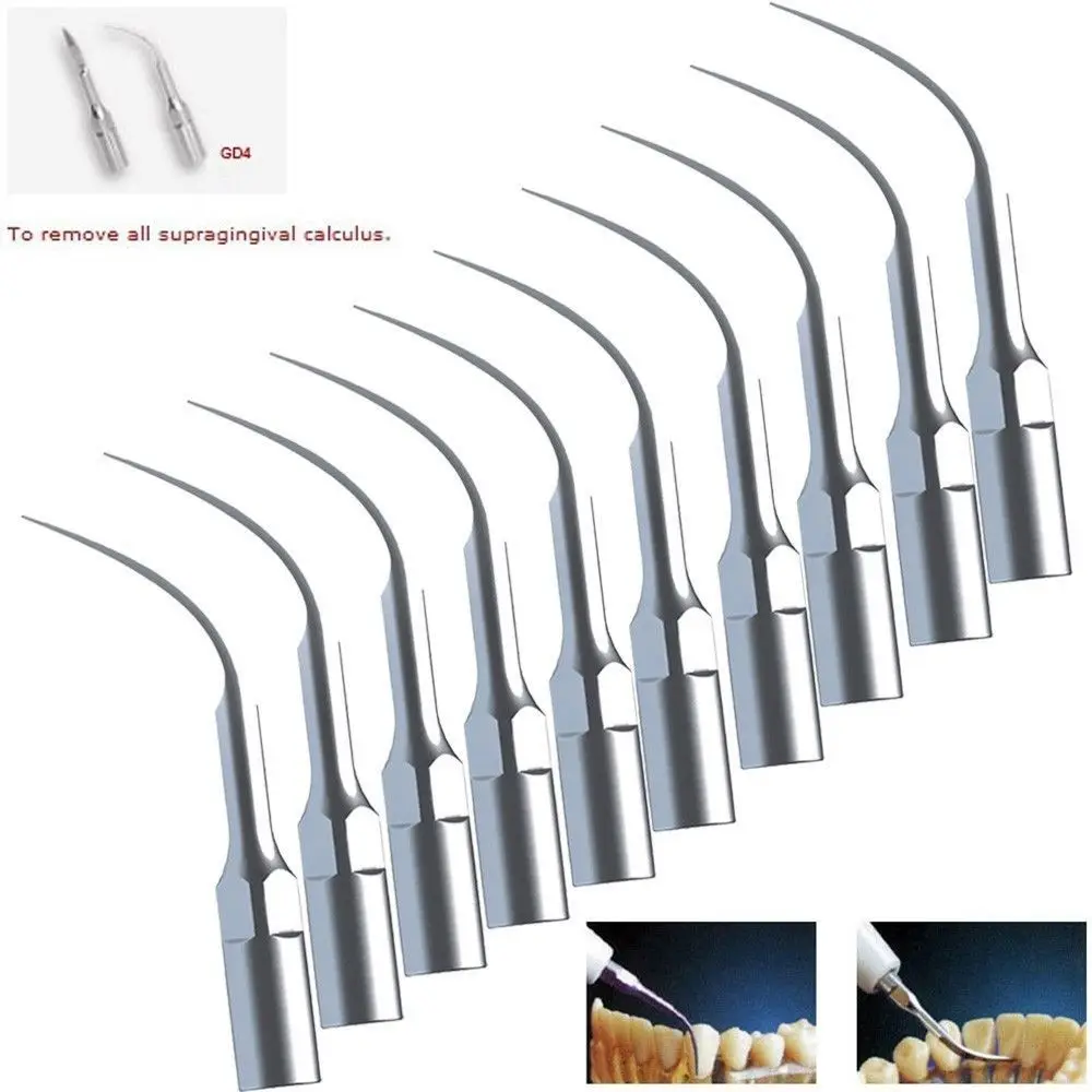 

10x Dental Ultrasonic Piezo Scaler Tips GD4 fit DTE SATELEC Scaler Handpiece Z-2