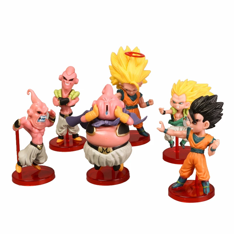 Набор фигурок Goku Majin Boo, модель ПВХ, фигурка манги, размеры, коллекционная игрушка, подарок для ребенка, 6 шт./компл