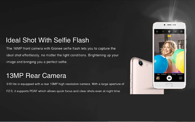 GIONEE S10 LITE 4GB RAM 32GB ROM Qualcomm Snapdragon 427 1.4GHz Quad Core 5.2 Inch HD Screen Android 7.1 4G LTE Smartphone
