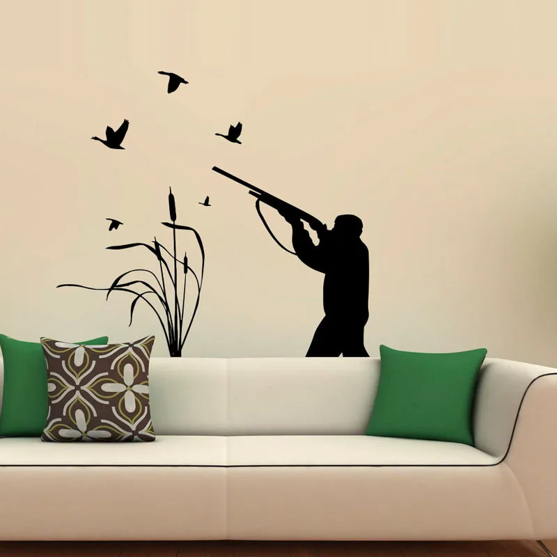 

Bird Hunting Vinyl Art Wall Stickers Active Hobbies Hunter Home Decoration Wall Decal For Living Room Modern