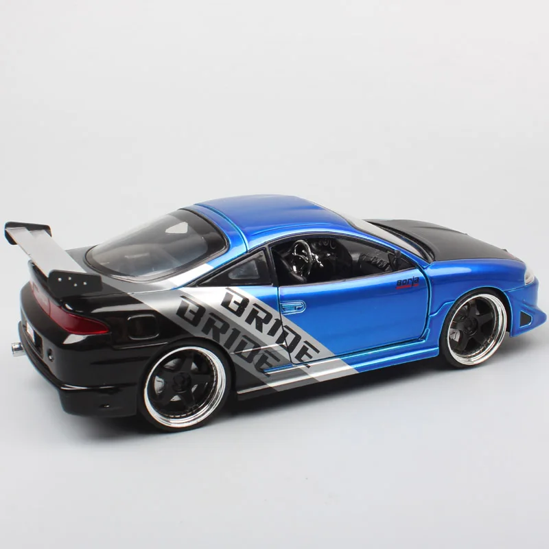 1/24 Jada 1995 Mitsubishi Eclipse, гоночные литые автомобили, металлическая спортивная модель автомобиля, масштабные игрушки, миниатюрный подарок для мальчика