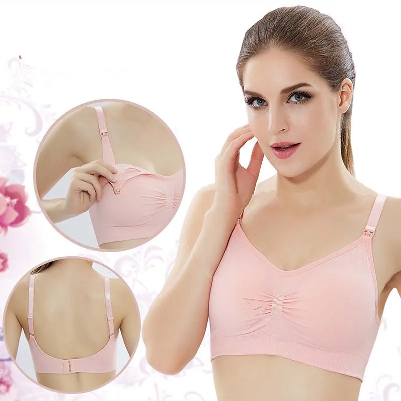 6 Colors Maternity Nursing Bra Front Open Wireless Pregnancy Bras