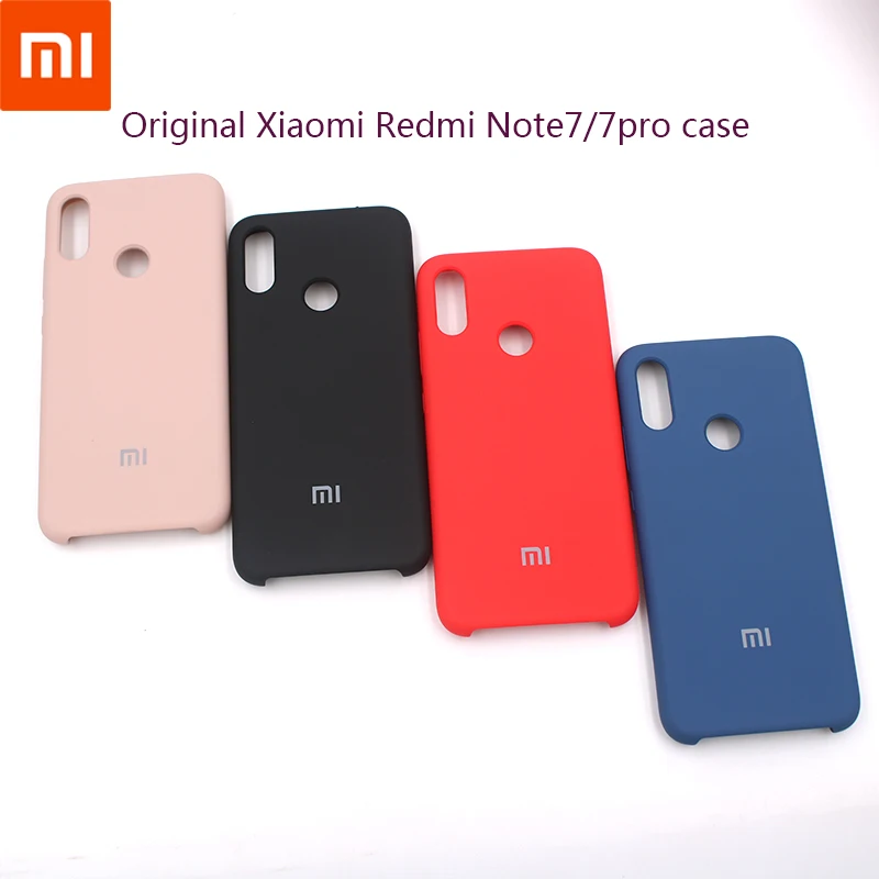 

Xiaomi redmi note7 case original Silicone Case Silky Soft-Touch Finish Back Protective Cover for redmi note 7/7 pro with logo