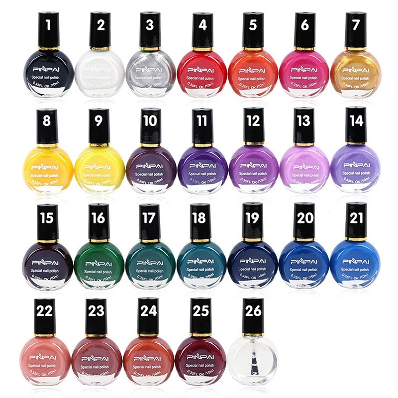 1Pcs 26 Colors Professional nail polish Painting Stamping Nail Varnish