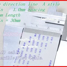 1,0 мм расстояние+ 850 мм длина+ 30Pin A/та же линия направления мягкий провод FFC Гибкий плоский кабель. 30 P* 1.0A* 850 мм