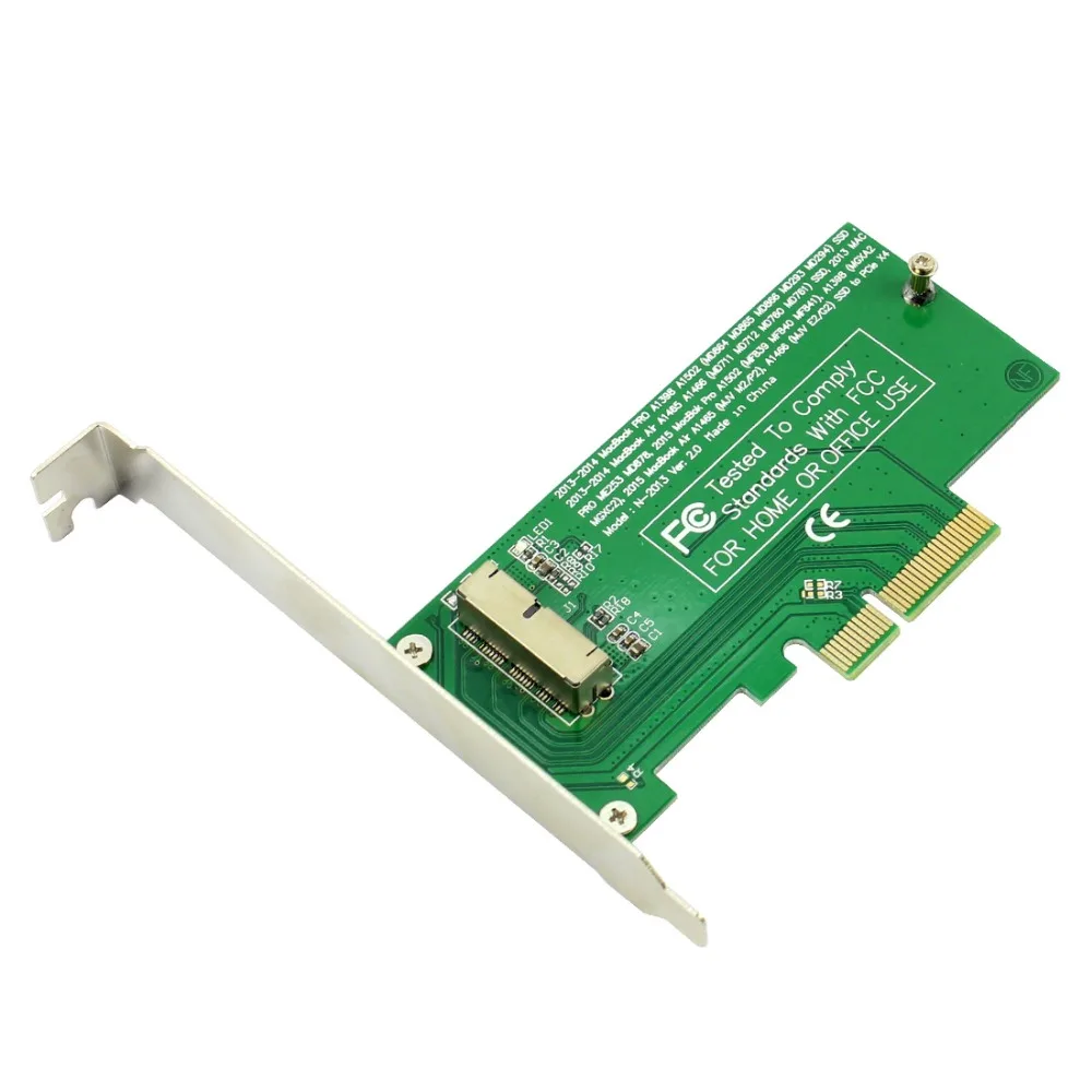

XT-XINTE PCI-Express PCIE PCI-E to 4X Adapter Card SSD Convert Card For Mac Air Pro 2015 2014 2013 A1398 A1502 A1493 A1465